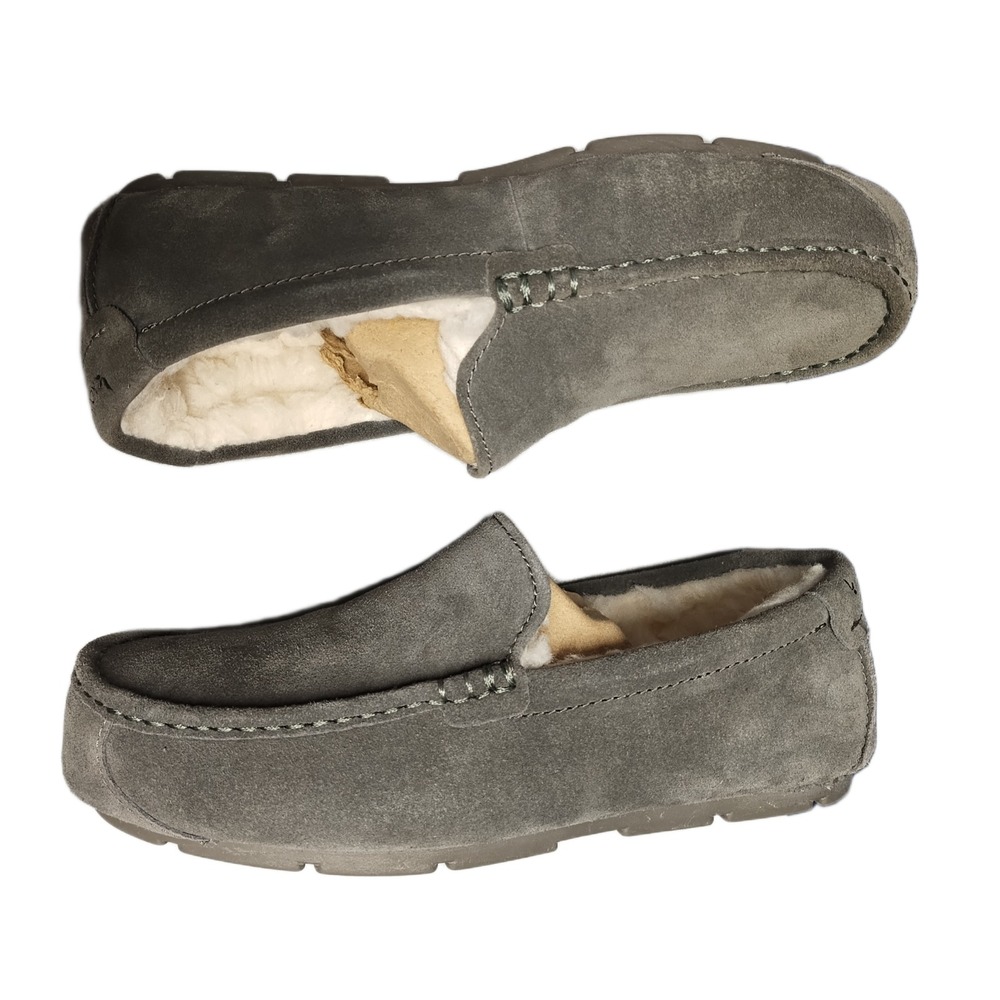 Koolaburra By UGG Tipton Slippers Mens US 8 Gray Sheepskin Lined Slip On 1105893